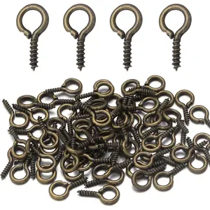 0.55inch/7X14mm Gold Tone Screw Threaded Screw Eye Pins Eyepins Hooks Eyelets Clasps 200 pcs/lot for DIY Jewelry Making