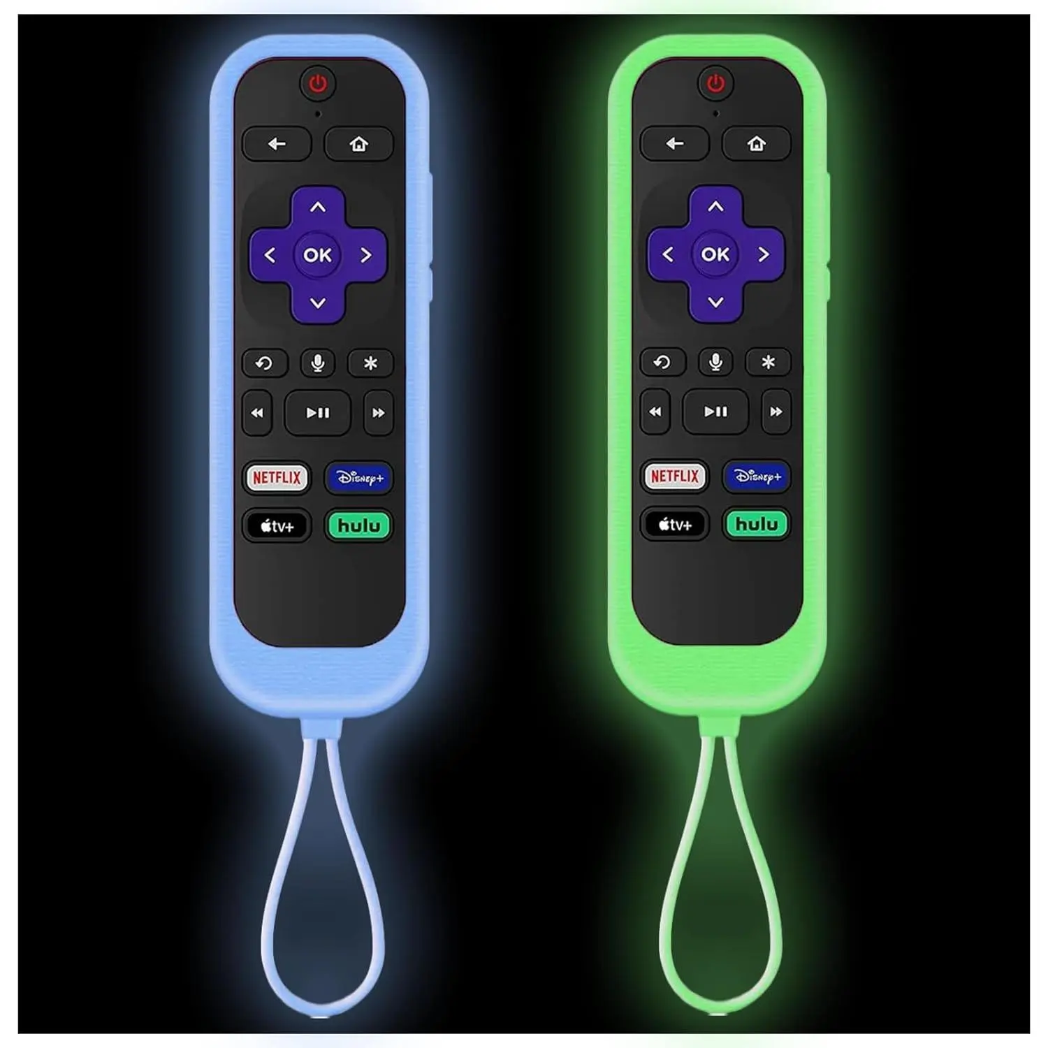2Pack Remote Cover with  for  | Onn Remote | Express 4K+ | TV | TCL Glow in The Dark