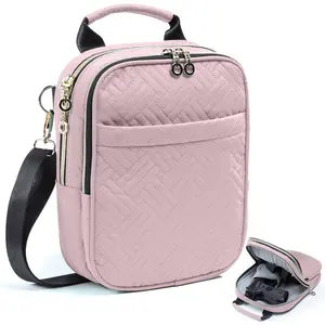 Soft Pistol Case, Gun Bag for Women, CCW Pistol Bag, Crossbody Gun Bag, Concealed Carry Gun Pouch, Small Tactical Range Bag, Gun Case with Shoulder Strap (Pink)