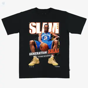 Sga SLAM Tee | Sports Graphic Basketball Shirt (SLAM 254), Casual Classic Sport Cotton Tee, Unisex Fit for Men and Women