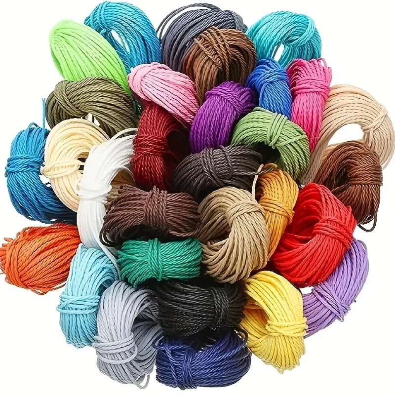 328 yards 30 shades 1mm wased polyester rope DIY macrame bracelet thread for jewelry making, 10m each color