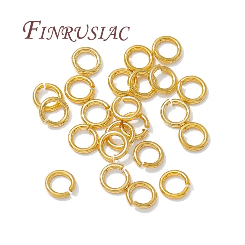 50-100pcs 4-8mm 18K Gold Plated Open Rings For Jewelry Making,Split Rings,Connecting Ring,DIY Bracelets Accessories,Jump Ring