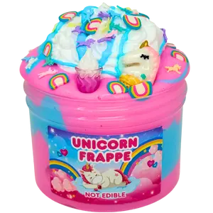 Unicorn Frappe 8oz Slime Thick & Glossy x DIY Clay Texture Scented Cotton Candy