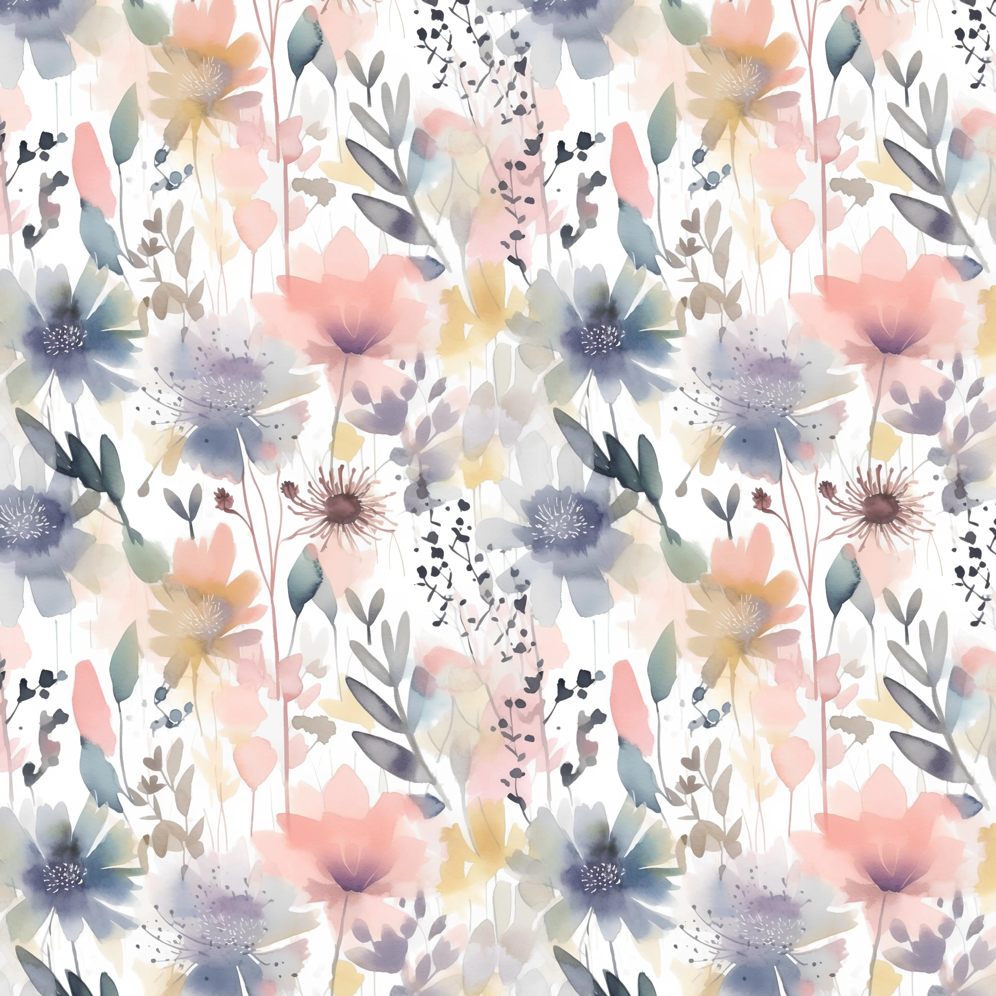Pastel Petals – 100% Quilting Cotton Fabric by the Yard