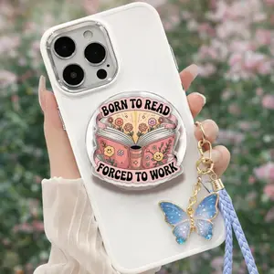 Born to Read Phone Grip, Book Lover MagSafe Holder, Bookish  Stand (Magnetic)