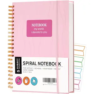 Hardcover Spiral Notebook 8.5 x 11inch 240 Pages  A4 Large Notebooks for Work 100 GSM College Ruled Paper Journaling Notebook, Spiral Journal for Women Men Note Taking Writing