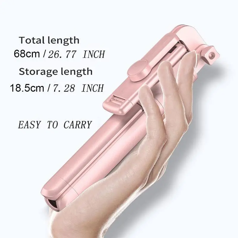 Portable Telescopic Selfie Stick Tripod with Remote Control, Bluetooth-compatible Selfie Tripod Stand, Universal Extensible Wireless Selfie Tripod, Smartphone Cellphone Selfie Tripod for Recording