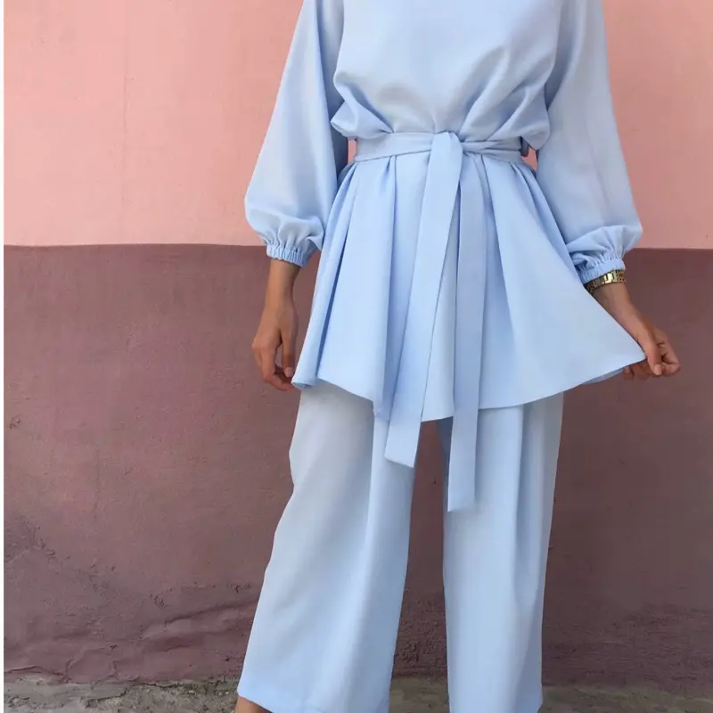 Women’s Modest 2-Piece Basic Loose Clothes Set, Casual Wear with Comfortable Cut for Islamic Fashion Enthusiasts