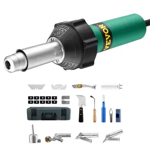 VEVOR Hot Air Plastic Welder, 1600W Hot Air Torch Pistol, 122 - 1112 PVC TPO Vinyl Heat Gun Welding Torch, Plastic Roofing Welding Kit with 17 Accessories - Toolbox, Nozzle, Roller, Blades for PP/PE/PVCVEVOR Super Brand Day