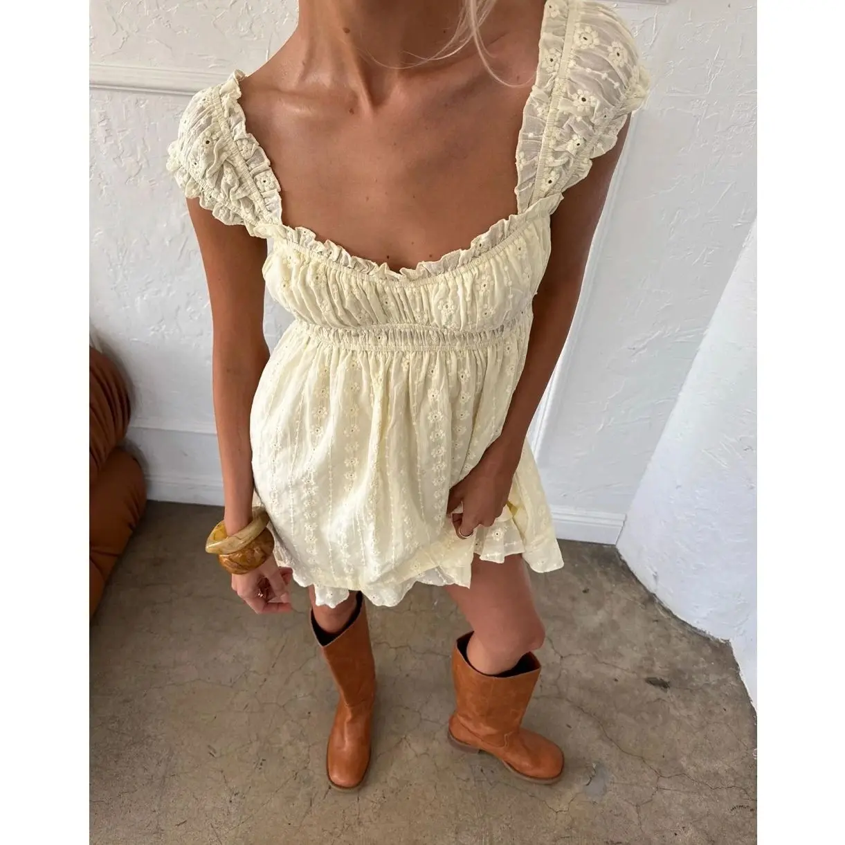Princess Polly Carlita Mini Dress Yellow