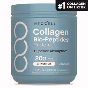 NeoCell Collagen Bio-Peptides Powder 20oz | Grass-Fed Collagen Protein Supplement | 18 Essential Amino Acids | Unflavored Daily Nutrition