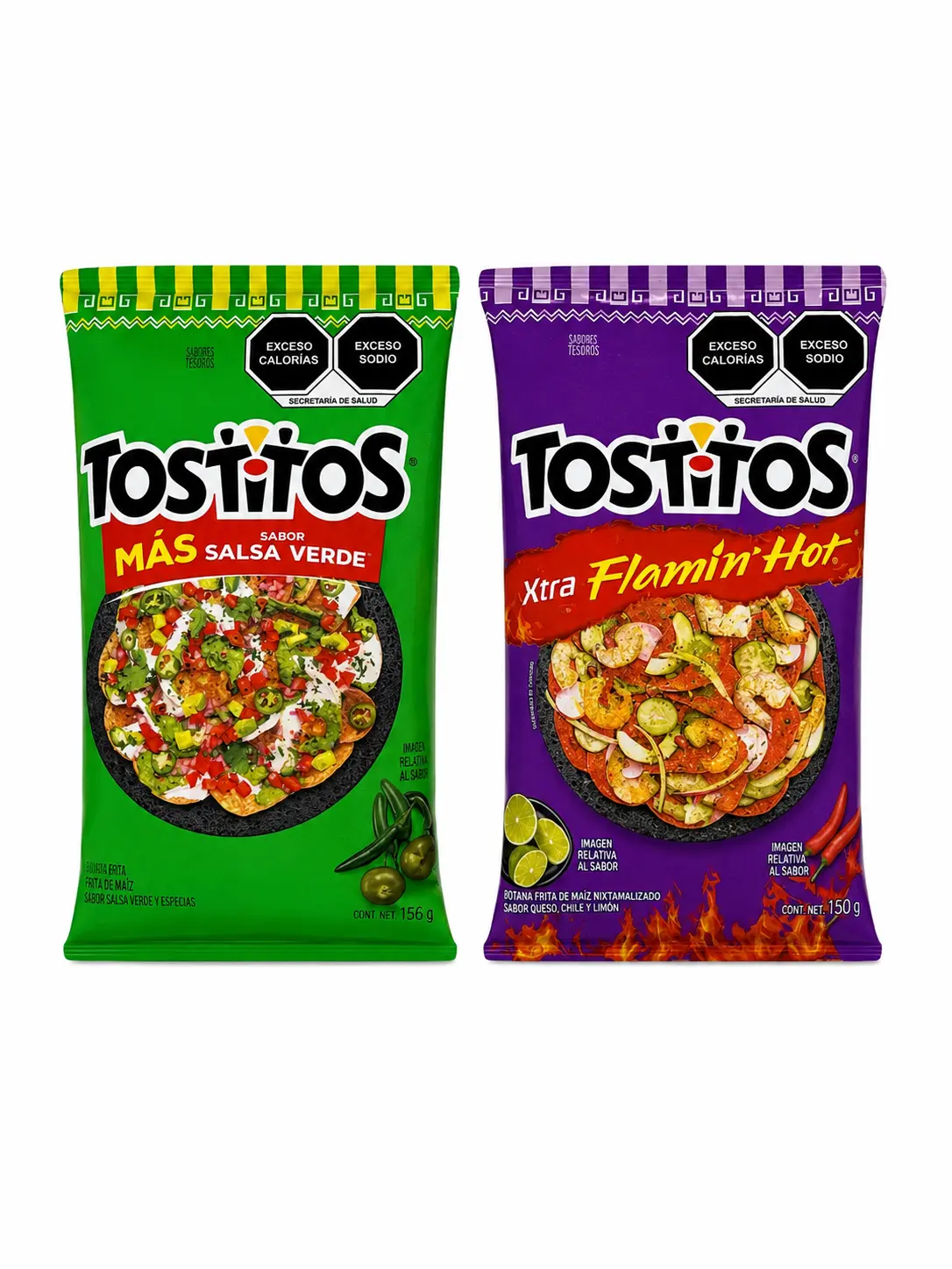 Tostitos Mexican Corn Tortilla Chips 62 g (2.19 oz) – Salsa Verde & Xtra Flamin’ Hot – Choose Flavor
