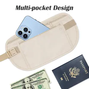 1 Count Anti-theft Passport Case, in khaki color, supports comfortable wearing during exercise