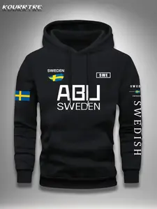 Men's Fall Winter Dark Art Hoodie, Montirex Letter Print, Fashionable and Practical, Casual Daily Wear