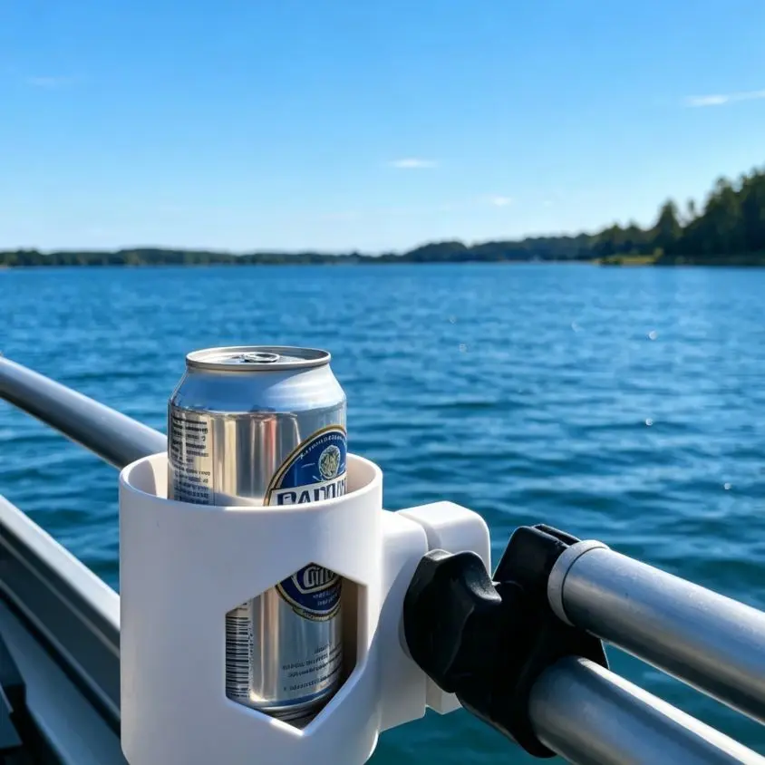Boat Drink Can Holder Rack, Cup Holder, Compatible with 25mm Railing, Durable Design for Easy Access, Perfect for Boating Enthusiasts
