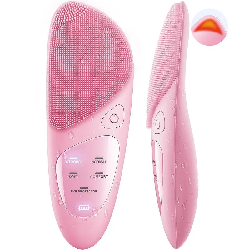 Waterproof Electric Facial Cleansing Brush, Rechargeable Facial Scrubber, Multipurpose Facial Massage Tool for Men & Women, Face Cleansing Brush