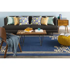 Plenty Aqua Geometric Pattern Accent Pillow - Clearance