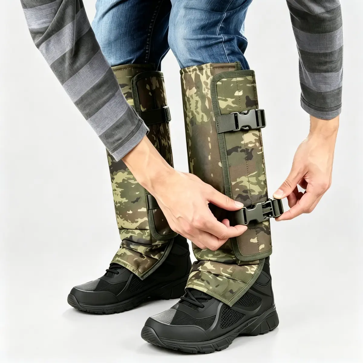 Unisex Adjustable Outdoor Snake-Resistant Leg Gaiters - Abrasion-Resistant Durable Fabric Adjustable Sporty Protective Gear for Hunting, Hiking, Adjustable Protective Gear