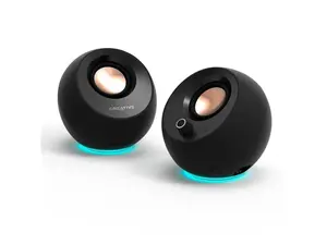 Creative Pebble Pro Minimalist 2.0 USB-C Speakers with Bluetooth, RGB Lighting - Black