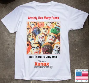 Anxiety Has Many Faces, But There Is Only One APHEX-Aphex Twin Parody T-Shirt