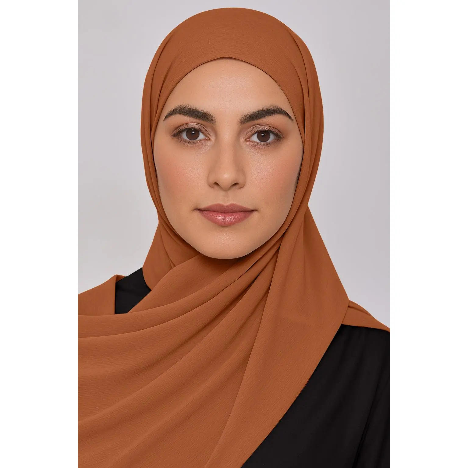 Crinkle Chiffon Hijab - Coffee