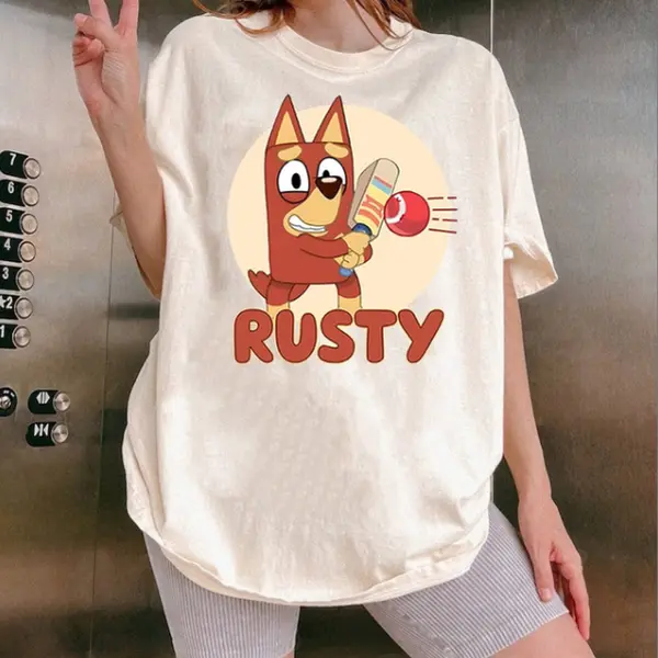 Rusty Bluey Shirt, Bluey Family Matching Shirt, Bluey Gift Shirt, Bandit Chili Bingo Bluey Dad Blue, Funny Shirt, Shirt For Women