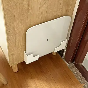 Wall-Mounted Weight Scale Storage Rack, Organiser, No Trace Adhesive Mount, Durable Plastic, Space Saving, Bathroom & Home Gym, Compatible with Fitness Equipment, Bathroom Shelf Organizer