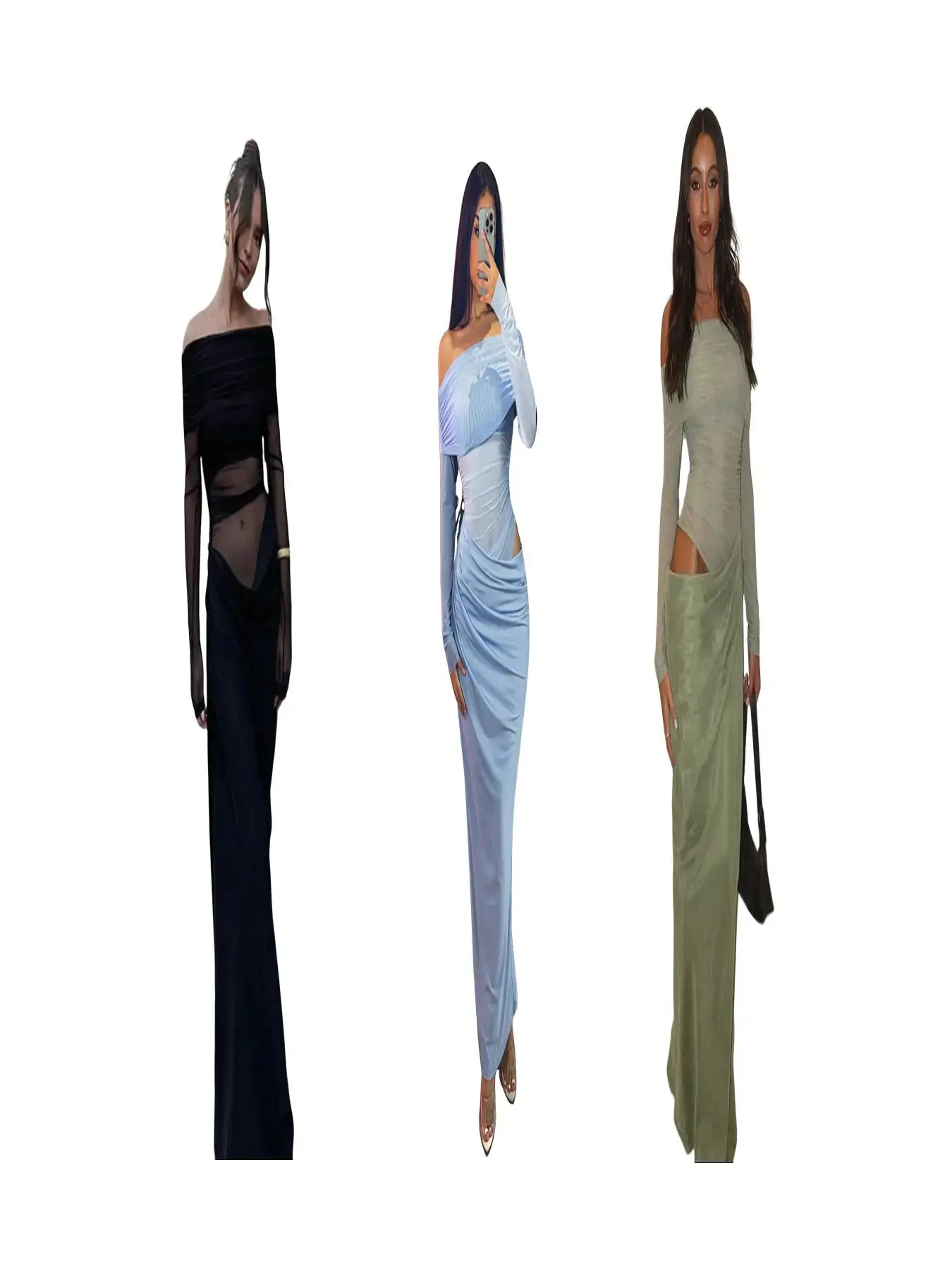 Black*1 pc+Light Blue*1 pc+Green*1 pc