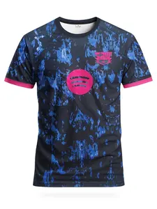 Brazilian Panther Men's Football Jersey & Leopard Round Neck Comfortable Sport Shirt, Lion Necklace Print, All Seasons Casual Wear, Soccer Shirt