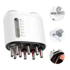 3 in 1 LED Red and Blue Light Electric Scalp Massager, Scalp Stimulator, Scalp Oil Applicator & Hair Oil Applicator for Hair Growth, Oil Massager for Scalp, Suitable for Head Massage and Daubing Scalp Hair Strengthening Oil, Stocking Fillers Gift