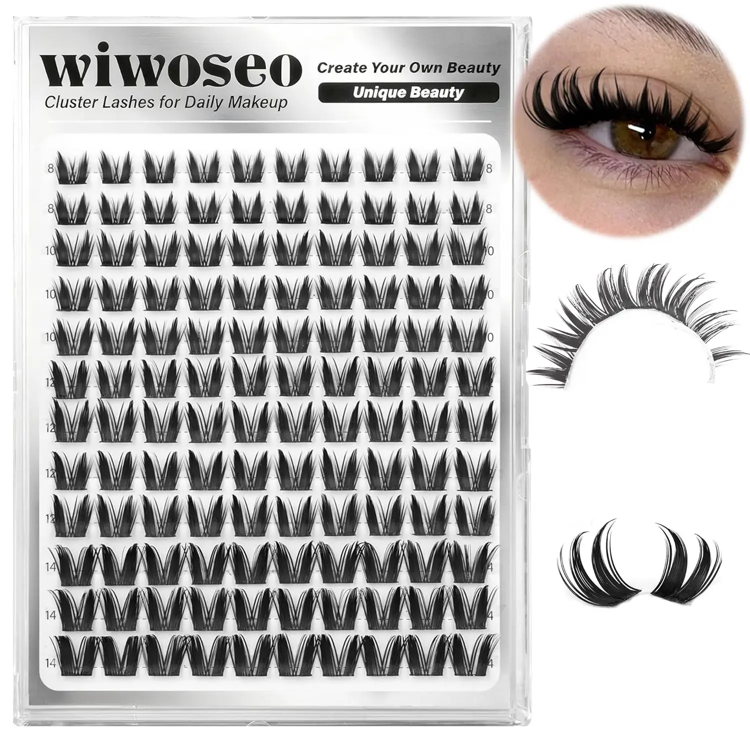 Rabbit Eyelash Cluster Series Cartoon Style, Makeup, Fine Feather-Like Lashes Extension, Anime Elf Single Root Lashes, Wet Look Shape, Length 8-14mm, Fluffy Eyelashes Cluster, Cluster False Lashes, Fake Eyelashes Clusters, Eyelash Extensions