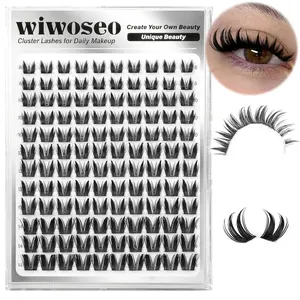Rabbit Eyelash Cluster Series Cartoon Style, Makeup, Fine Feather-Like Lashes Extension, Anime Elf Single Root Lashes, Wet Look Shape, Length 8-14mm