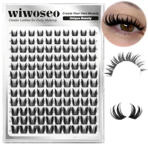 Rabbit Eyelash Cluster Series Cartoon Style, Makeup, Fine Feather-Like Lashes Extension, Anime Elf Single Root Lashes, Wet Look Shape, Length 8-14mm, Fluffy Eyelashes Cluster, Cluster False Lashes, Fake Eyelashes Clusters, Eyelash Extensions