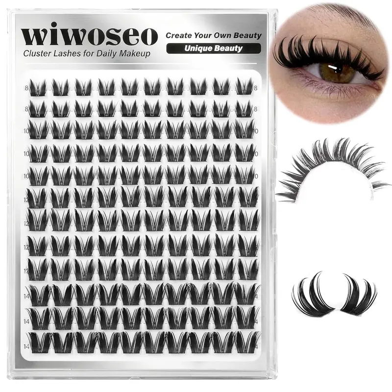 Rabbit Eyelash Cluster Series Cartoon Style, Makeup, Fine Feather-Like Lashes Extension, Anime Elf Single Root Lashes, Wet Look Shape, Length 8-14mm, Fluffy Eyelashes Cluster, Cluster False Lashes, Fake Eyelashes Clusters, Eyelash Extensions