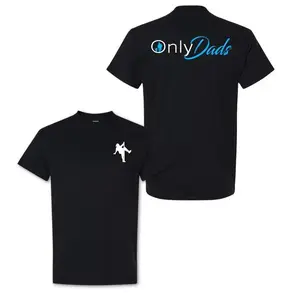 whiteOnlyDads T-Shirt, Double Sided Graphic Printed Cotton Tee, Fathers Day Gift, Dad's Gift, Menswear Tops
