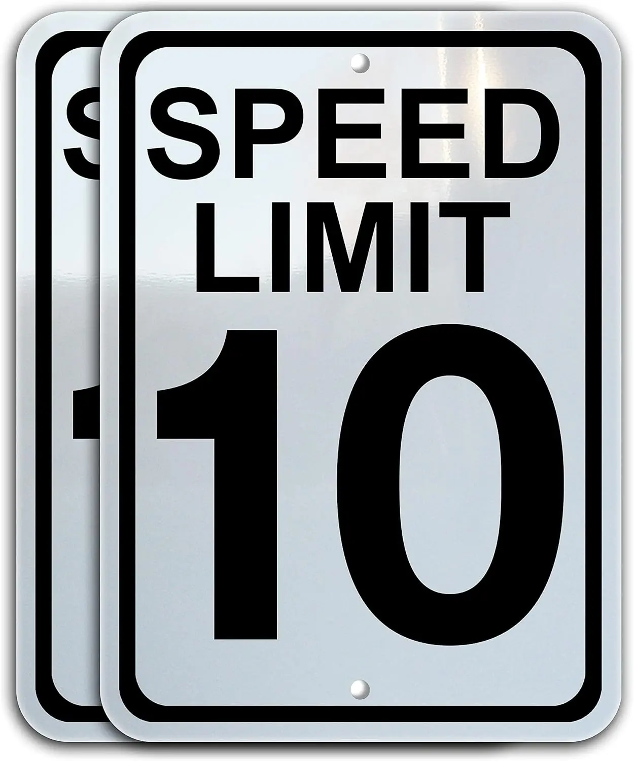 (2-Pack) Speed Limit 30 Signs, Rust Free Aluminum, Waterproof, Easy to Mount Holes Provided. Encourages Vehicles to Slow down and to Reduce KM/H (Kilometers per Hour) MPH (Miles per Hour) 8” x 12”