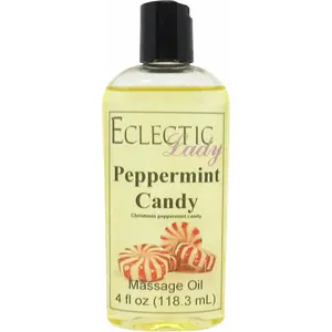 Peppermint Candy Massage Oil, Perfect for Aromatherapy and Relaxation, Preservative Free