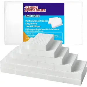 20 Pack 2X Density Long Lasting Magic Melamine Sponge Eraser Bulk Cleaning Sponge for Kitchen Bathroom Bathtub Sink Furniture Wall, White 3.93x2.36x0.79in