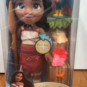 Disney Moana 2 My Singing Friend 14" Moana Doll & Heihei - Singing, Talking, 15 Phrases, 6 Accessories, Perfect Gift for Kids Ages 3+