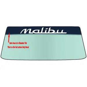 Fits A CHEVY MALIBU Vehicle Custom Windshield Banner Graphic Die Cut Decal - Vinyl Application Tool Included