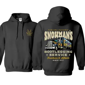 Unisex 2-Sided Retro Road Trip Graphic Hoodie, Vintage Streetwear Pullover Sweatshirt, Casual Gift