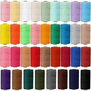 36 Rolls Macrame Cord 3 mm x 1188 Yards  Cotton Macrame Rope 4 Strand Twisted Soft Colored Macrame Supplies for DIY Crafts, Wall Hanging,  Hangers, Crafts, Knitting(Colorful)