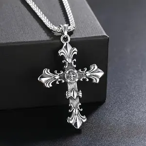 Elegant Antique Silver Cross Pendant Necklace| Unisex| Casual & Special Occasions