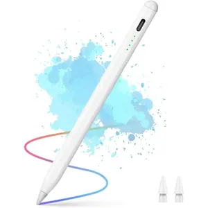Stylus Pencil for iPad 2018-2024, Tilt Sensitivity, Palm Rejection, Compatible with iPad 6/7/8/9/10th, Mini 5/6th, Pro 11/12.9", Air 3/4/5th/M2, White