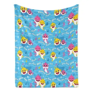 Ultra Soft Shark Blanket Cozy Cartoon Print Fleece for Kids & Adults Vibrant Ocean Design Perfect Gift for Christmas Birthdays