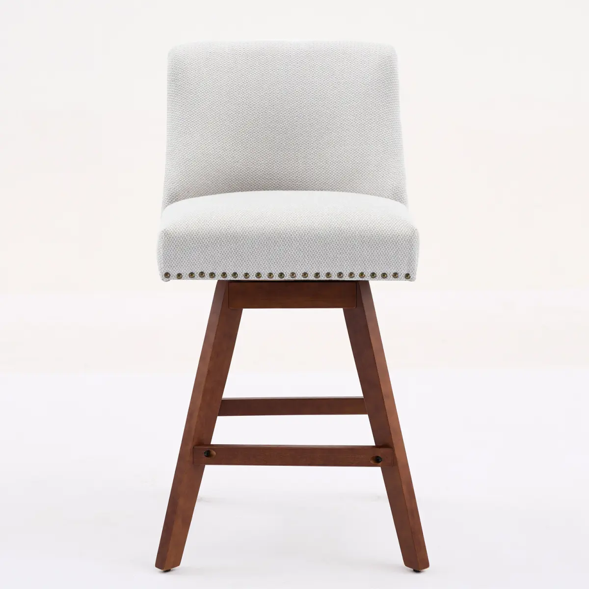 Black 360° Swivel Dining Chair - Contoured Backrest, Thick Padded Seat Foam, Steel Springs, Solid Rubber Wood Legs, 300lb Capacity, 22.40x18.50x37.00in Swivel Dining Chair for Kitchen, Living Room, Dining Chairs, Swivel Chairs