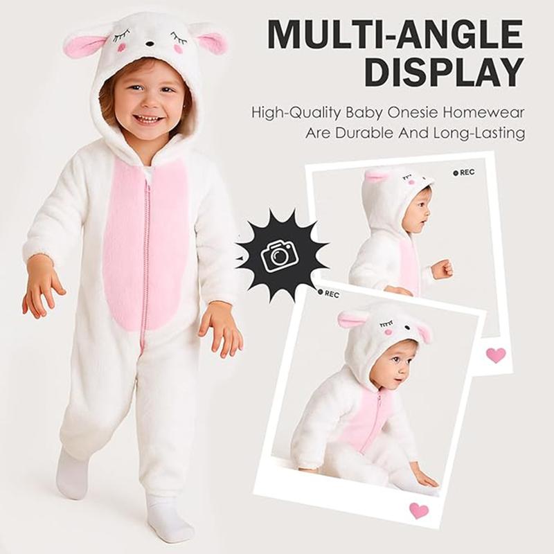 Baby Hooded Romper Boys Girls Halloween One Piece Lamb Cosplay Costume Kids Outfit Animal Jumpsuit
