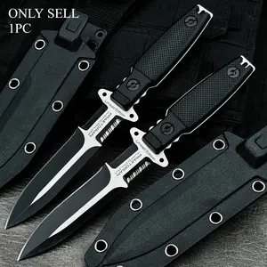 New High-Hardness Jungle Fixed-Blade Knife with Sheath, 7Cr13Mov Blade, Nylon Fiber Handle—Outdoor Camping Survival Knife, Multi-Purpose Cutting Tool for Fishing, Hiking, and Exploration—Perfect Gift