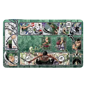 One Piieece Zoro Swordman Desk Mat Anime Mouse Pad and Playmat Design, Glowing Night Desk Mat