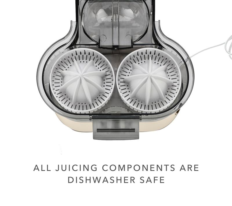 Henning Lee Dual-Head Electric Citrus Juicer with Built-In Slicer